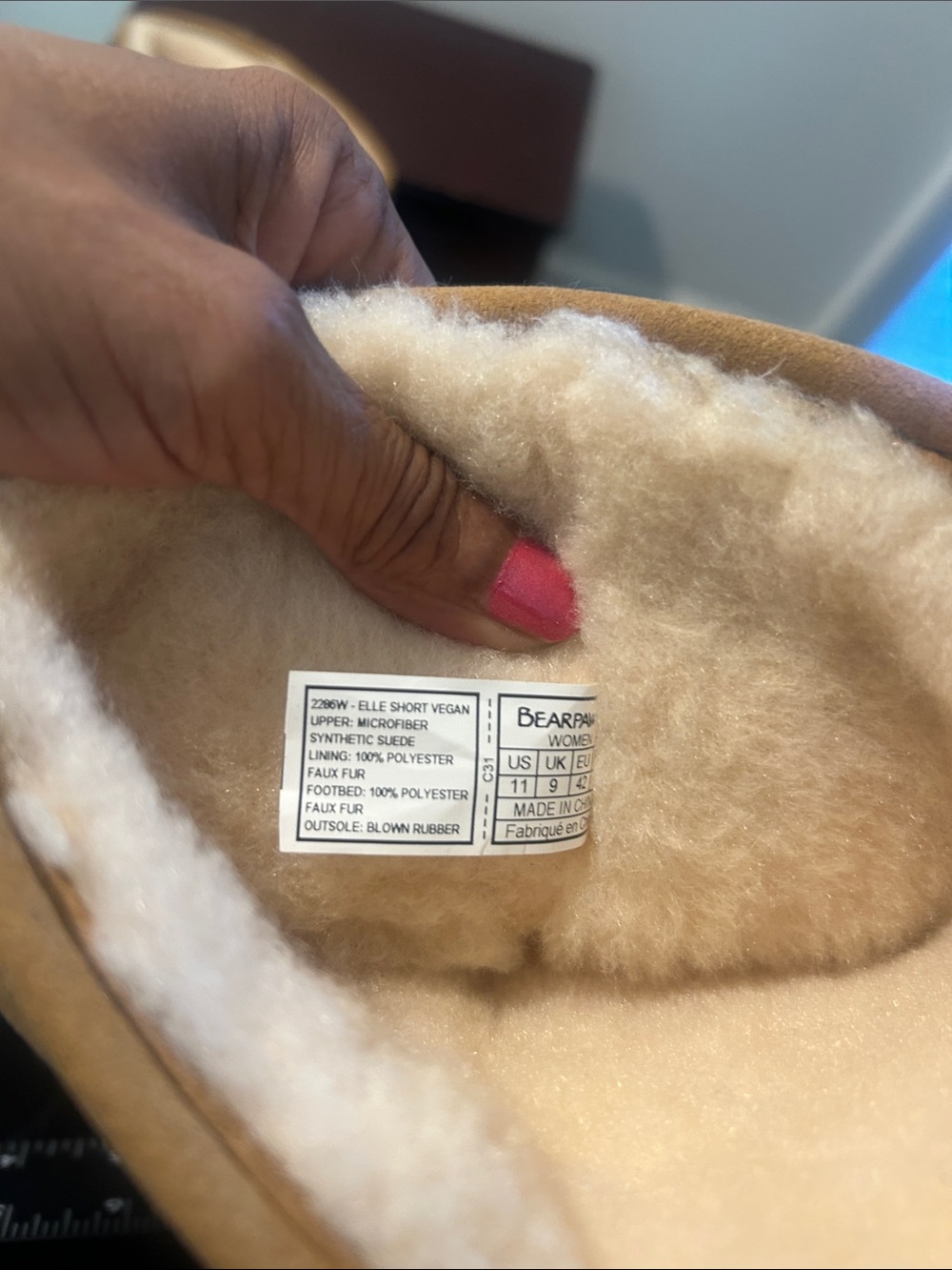 BearPaw Wheat Mid-Calf Vegan Shearling-Lined Boots - Picture 6 of 7